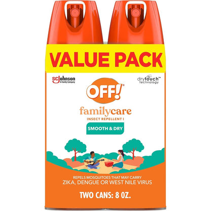 OFF! Family Care mosquito and tick repellent aerosol spray front view packaging