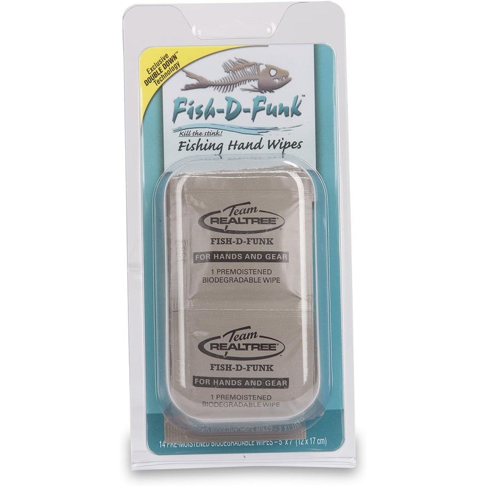 Ardent Fish-D-Funk Odor Removal Wipes front view of portable clamshell container