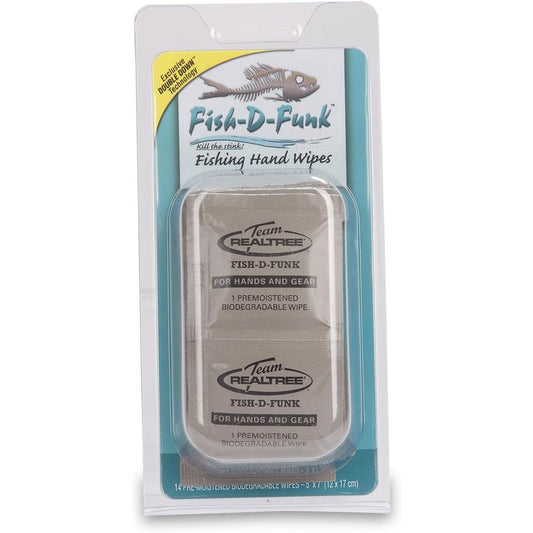 Ardent Fish-D-Funk Odor Removal Wipes front view of portable clamshell container