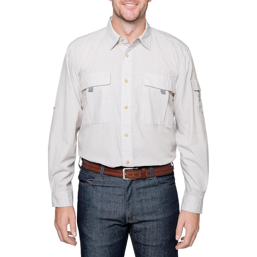 Insect Shield Men's Long Sleeve Field Shirt Pro front view for outdoor protection