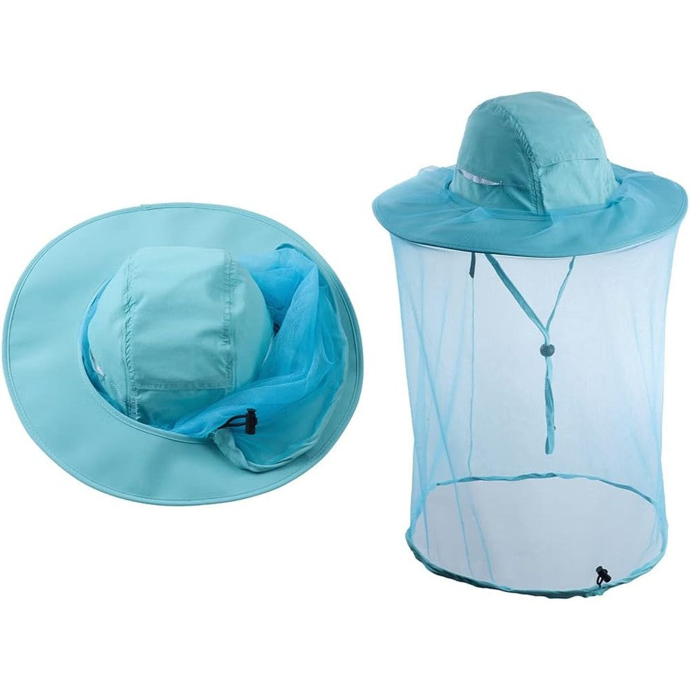 HunterBee beekeeper veil hat front view with protective mesh