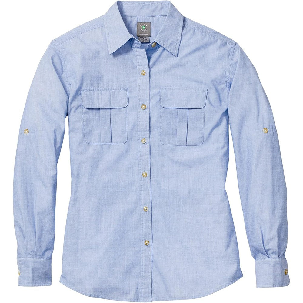 Insect Shield Women's Field Shirt Pro front view in light blue