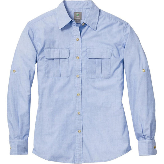 Insect Shield Women's Field Shirt Pro front view in light blue