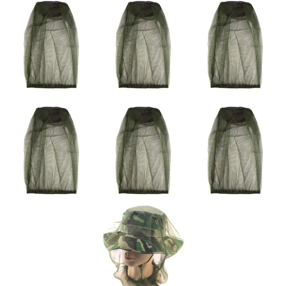 Cuayaes premium mosquito head net 6 piece set front view