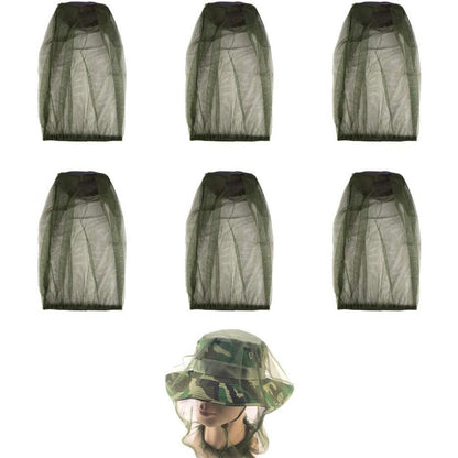 Cuayaes premium mosquito head net 6 piece set front view
