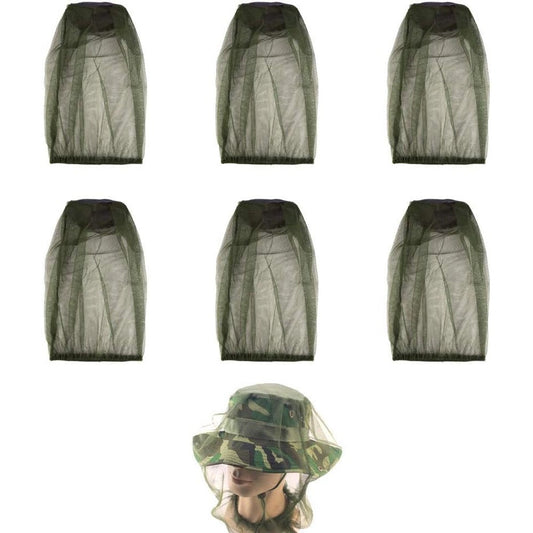 Cuayaes premium mosquito head net 6 piece set front view