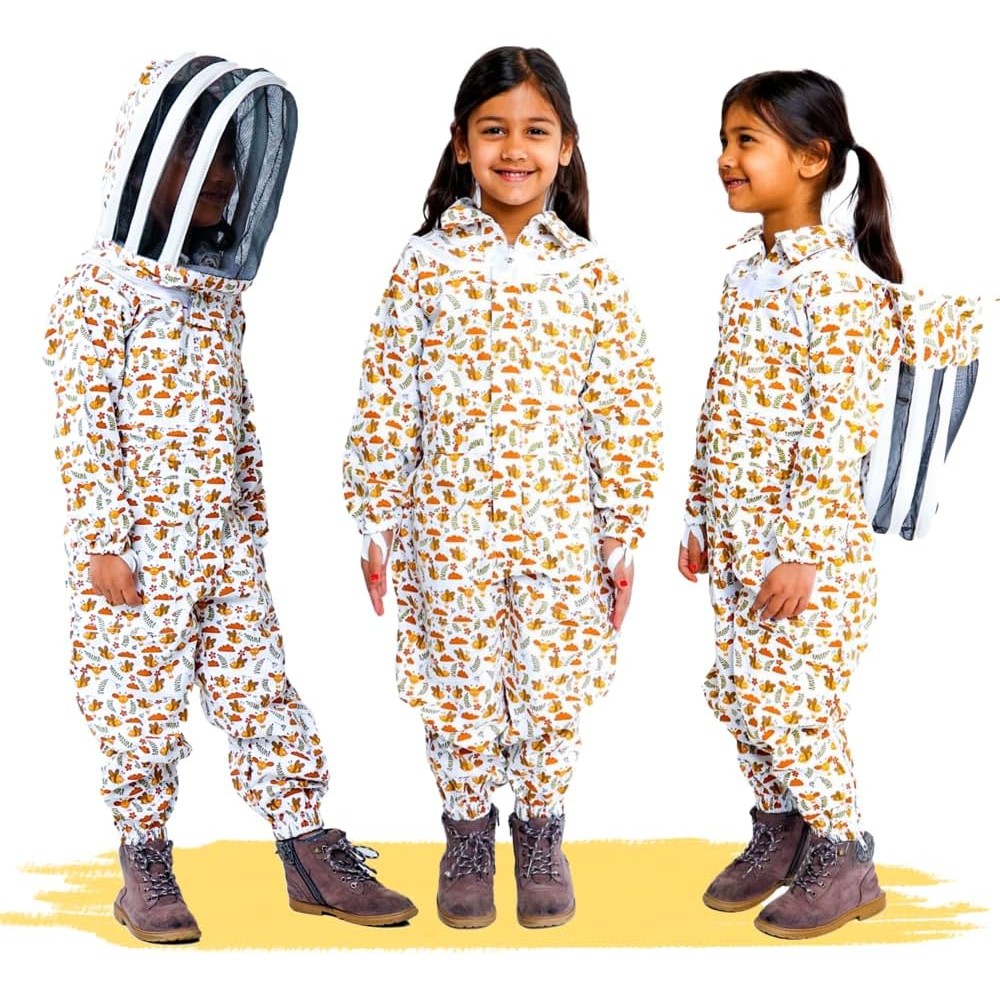 Forest Beekeeping Supply kids full body bee suit front view