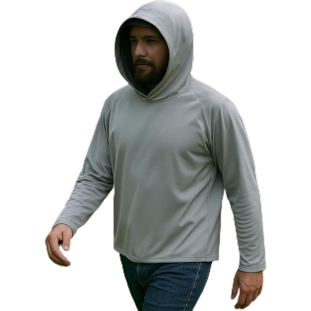 Aoximyouny 2-in-1 cooling mosquito jacket front view with hood up