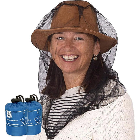 Even Naturals Premium Mosquito Head Net front view for insect protection