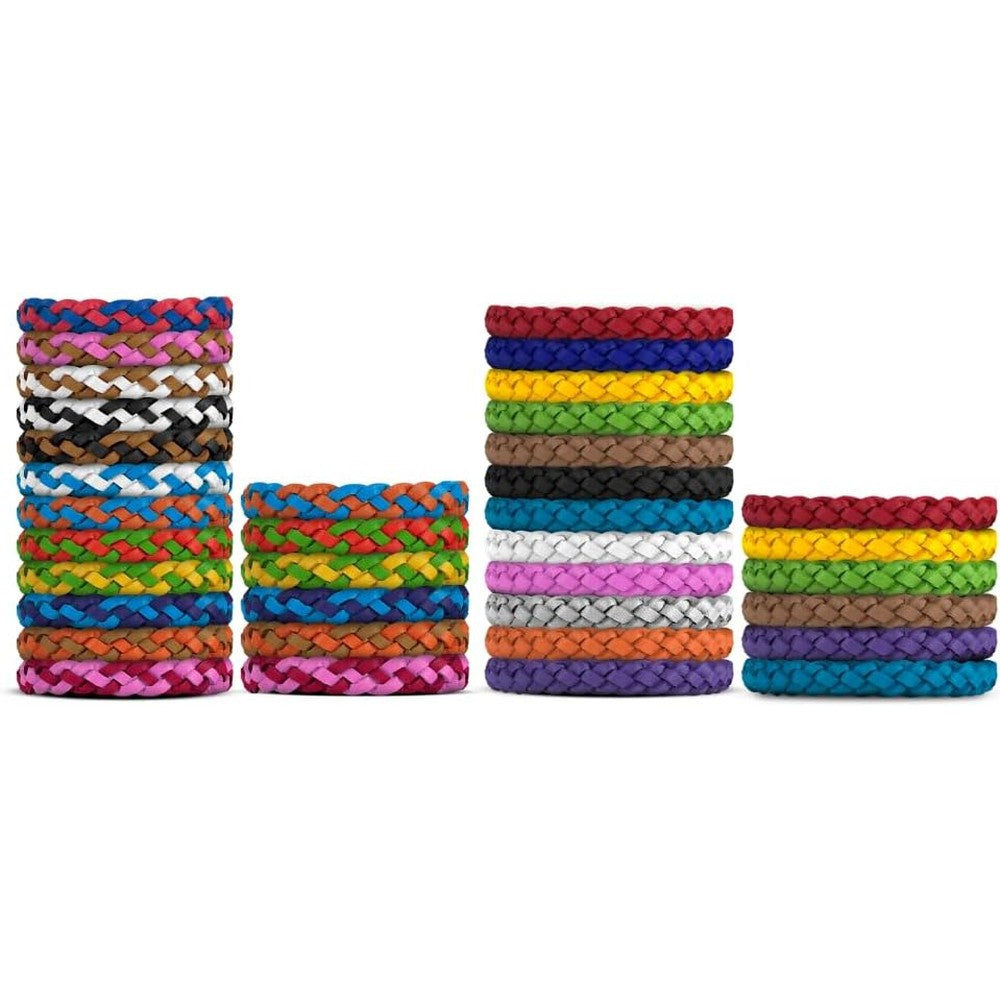 BuggyBands 36 pack mosquito repellent bracelets front view