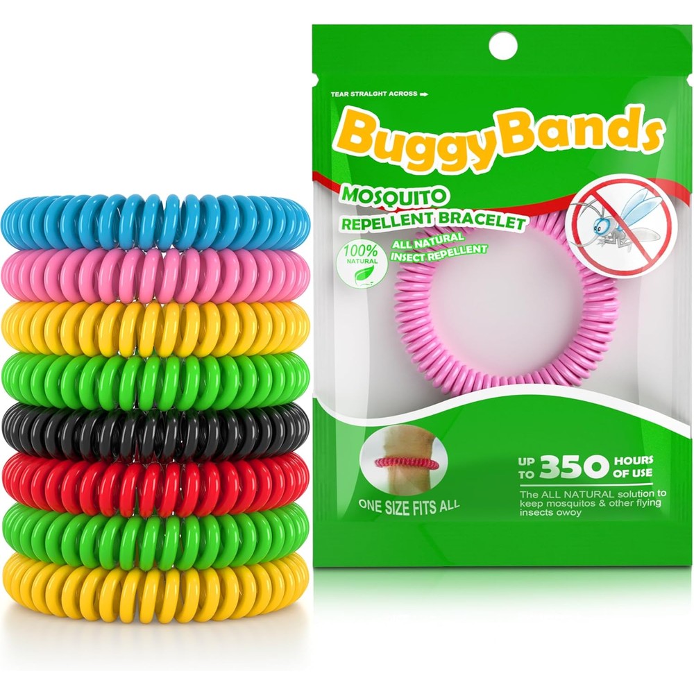 BuggyBands mosquito repellent bracelets 30 pack front view