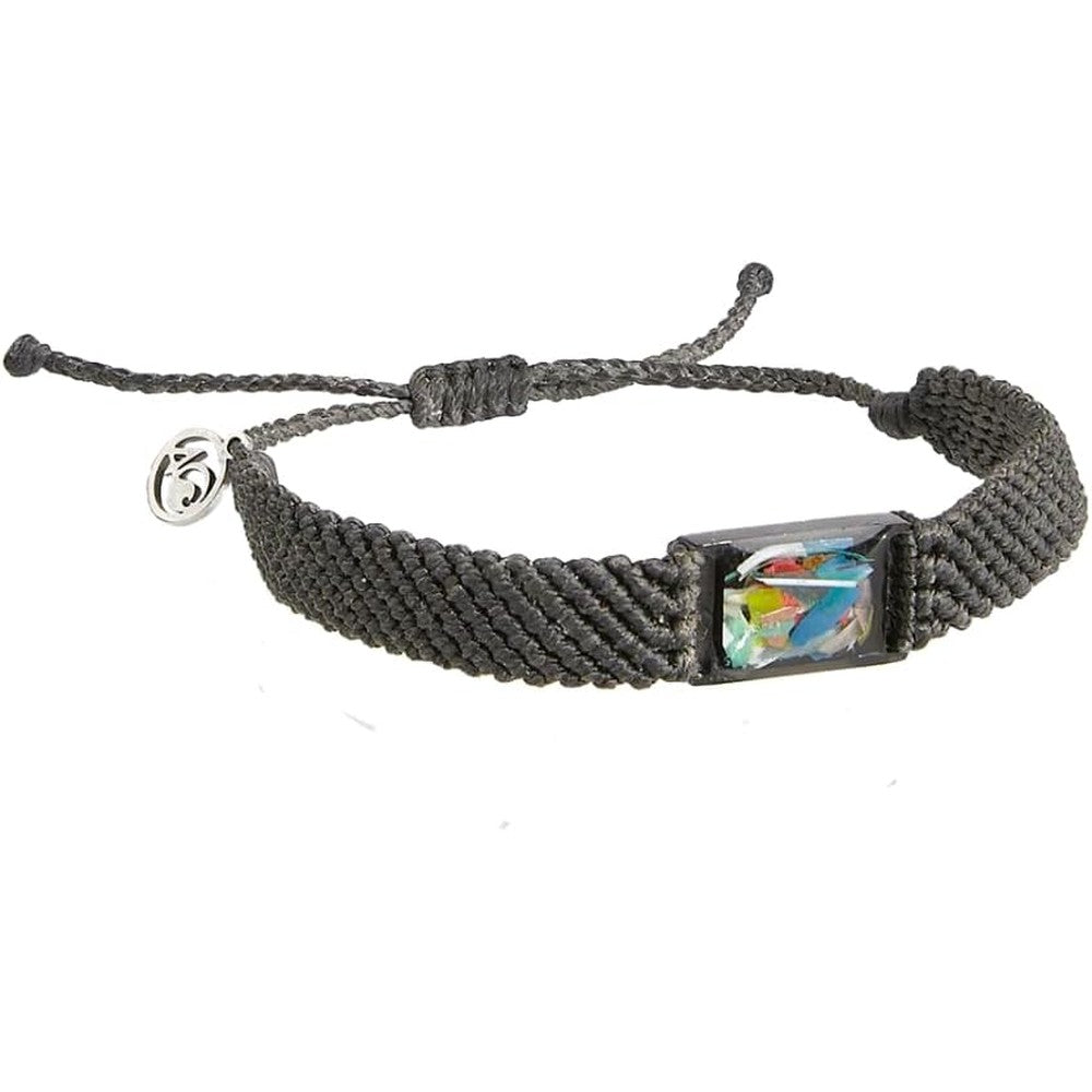 4ocean The Last Straw braided bracelet front view showcasing recycled charm