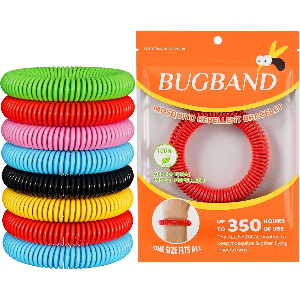 BugBand 24 pack mosquito repellent bracelets front packaging view