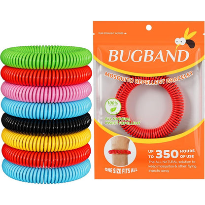 BugBand 24 pack mosquito repellent bracelets front packaging view