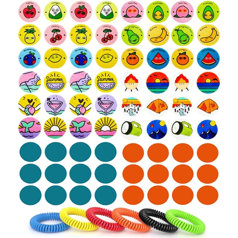 BuggyBands 360 piece mosquito repellent stickers front view with packaging