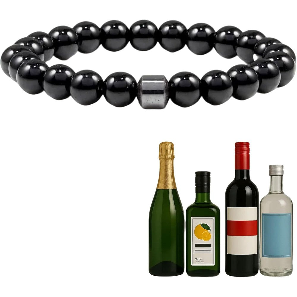 Generisch Glame anti alcohol hematite bracelet front view