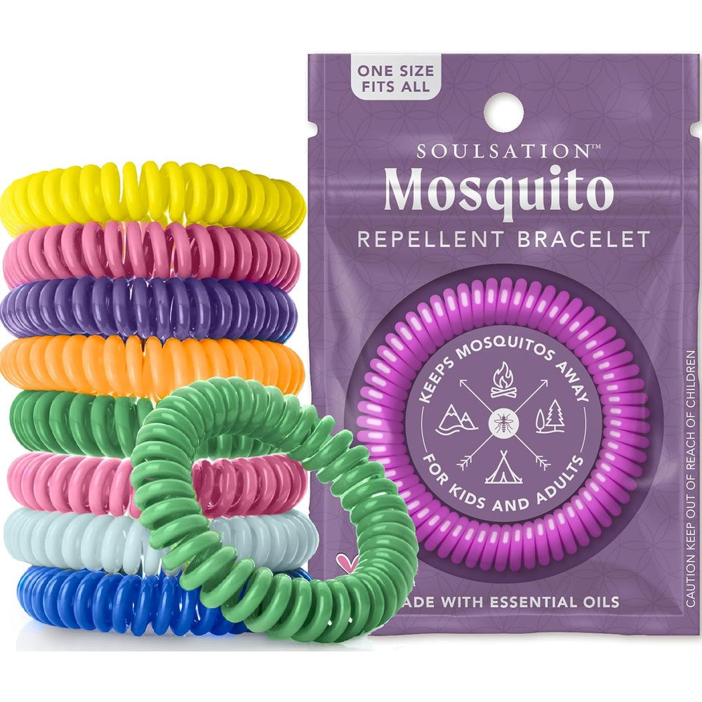 SoulSation 25 pack mosquito repellent bracelets front view