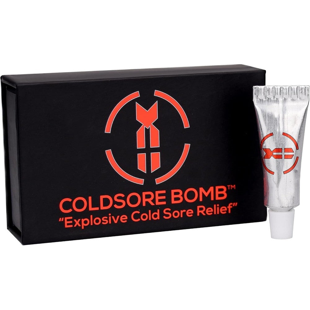 Coldsore Bomb natural cold sore relief balm front view for fever blister treatment