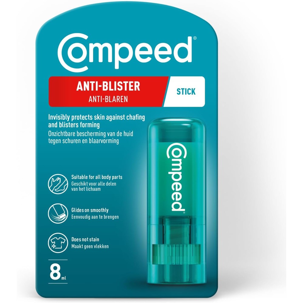 Compeed Anti Blister Balm Stick front view for shoe bite prevention