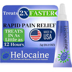 Helocaine Cold Sore Treatment front packaging view for rapid oral pain relief