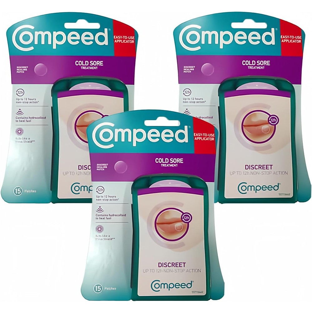 HEALTH AZ+ CMD Cold Sore Healing Patch pack of three front view for discreet fever blister treatment
