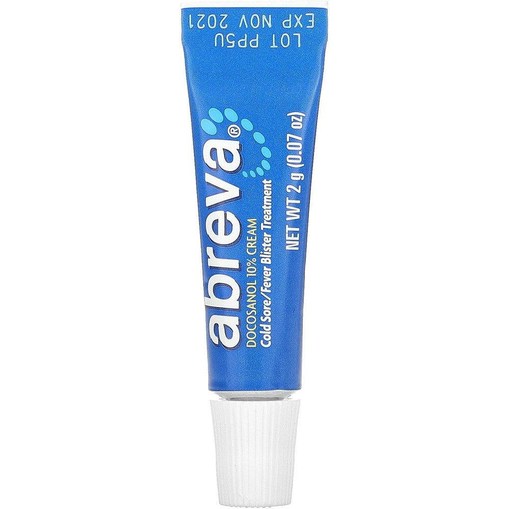 Abreva cold sore treatment cream front view package