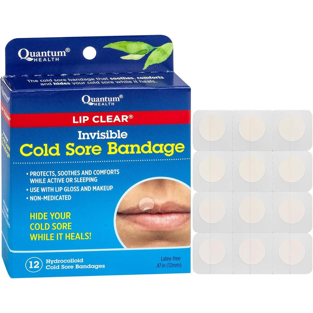 Quantum Health Lip Clear Invisible Cold Sore Patches Front View