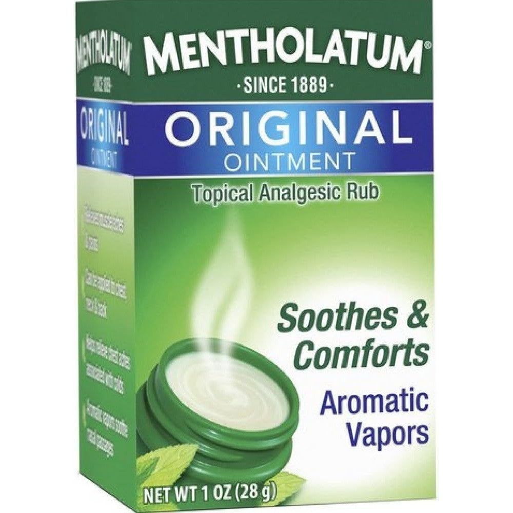 Mentholatum Original Ointment 1 ounce jar six pack front view for authentic topical pain relief