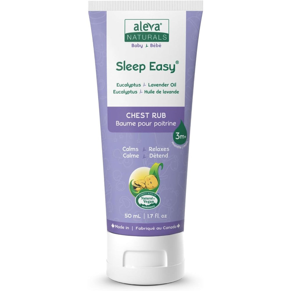 Aleva Naturals Sleep Easy Baby Chest Rub front view tube for infant congestion relief