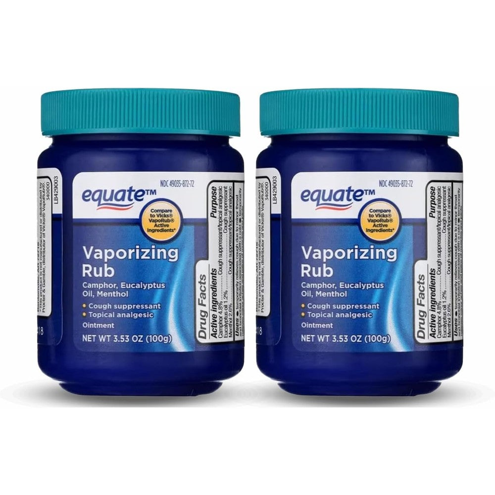 Equate Vaporizing Rub Ointment 3.53 ounce pack of 2 front view