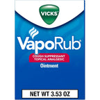 Vicks VapoRub Original Cough Suppressant Ointment front view showing authentic USA packaging.