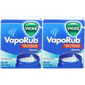 Vicks VapoRub six ounce jar twin pack front view for cold cough relief
