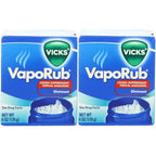 Vicks VapoRub six ounce jar twin pack front view for cold cough relief