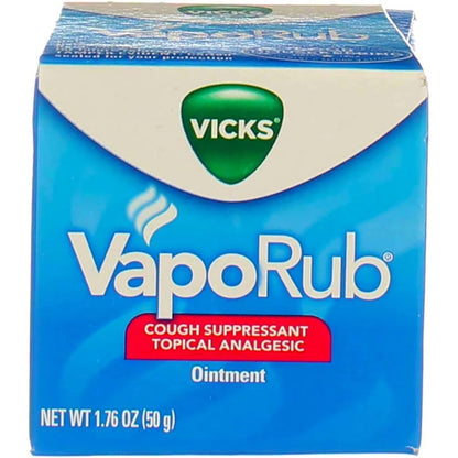 Vicks VapoRub topical analgesic ointment pack of two front view for cough relief