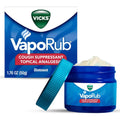 Vicks VapoRub Original Cough Suppressant Ointment 1.76 Ounce front view jar for cold relief