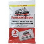 Fisherman's Friend Original Extra Strong Menthol Cough Suppressant Lozenges front packaging for sore throat relief