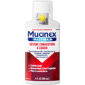 Mucinex Fast-Max Severe Congestion And Cough Medicine liquid bottle front view for multi-symptom cold relief.