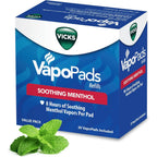 Vicks VapoPads original menthol scent refill pads twenty count front retail packaging view