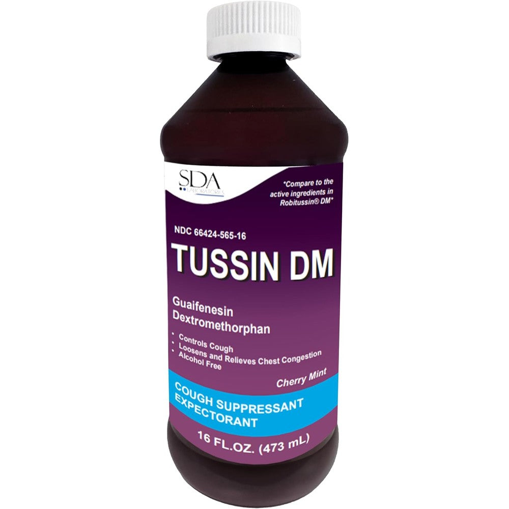 SDA Laboratories Tussin Guaifenesin Expectorant front view bottle for chest congestion relief