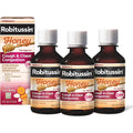 Robitussin Children's Honey Cough and Chest Congestion DM 3-pack front view for pediatric cough relief.