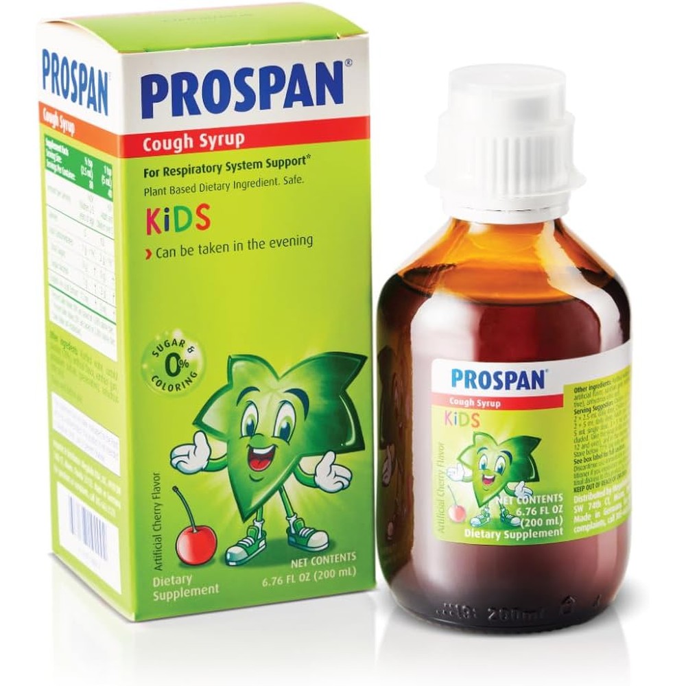 Prospan Abrilar Kids Cough Syrup 200 mL front bottle view for children respiratory health