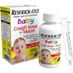 Resfriol-Ito Baby Cough Syrup plus Mucus front packaging view for authentic infant wellness.