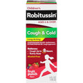 Robitussin children's long acting cough and cold medicine front view