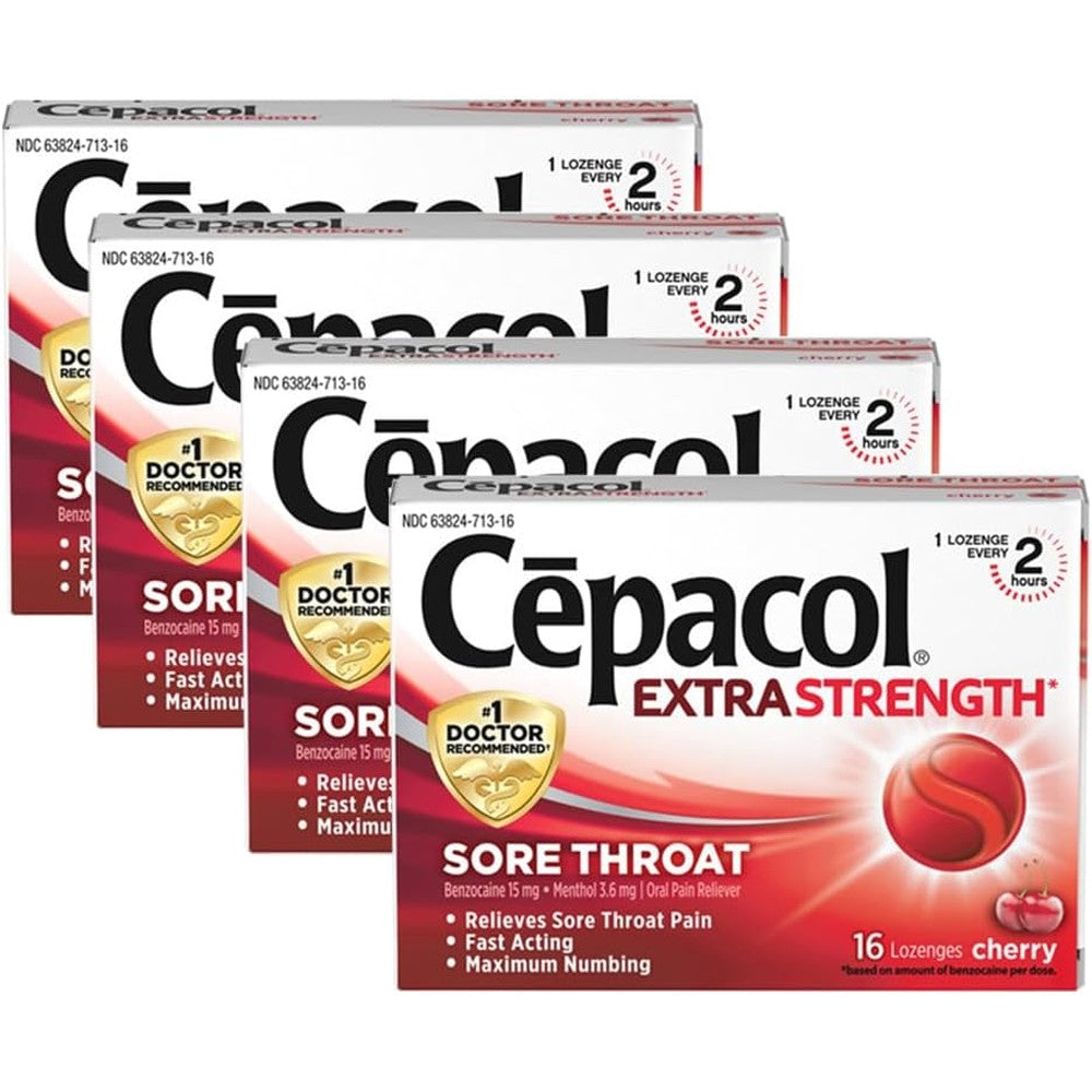 Cepacol Maximum Strength Sore Throat Lozenges front view of packaging