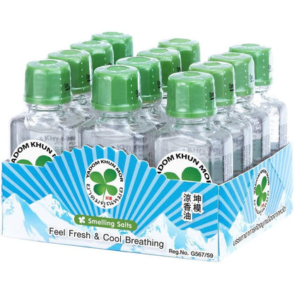 Yadom Khun Mor Thai Pim Saen Balm Oil Nasal Inhaler pack of twelve front view showing packaging
