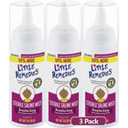 Little Remedies Sterile Saline Nasal Mist front view pack of three for baby congestion relief
