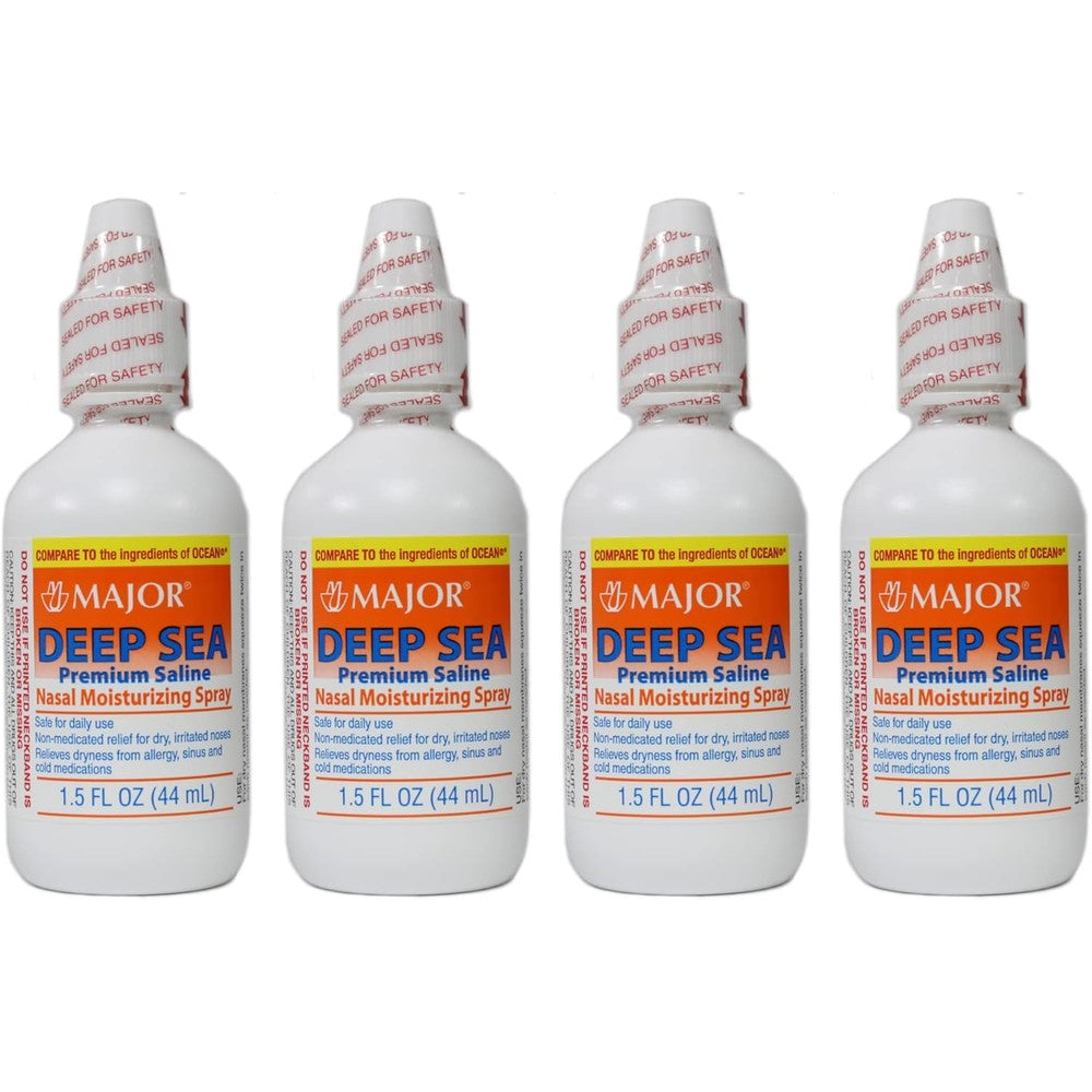 Major Rugby Labs Deep Sea Saline Nasal Spray front view showing premium moisturizing formula packaging