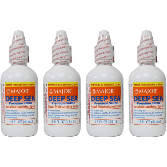 Major Rugby Labs Deep Sea Saline Nasal Spray front view showing premium moisturizing formula packaging