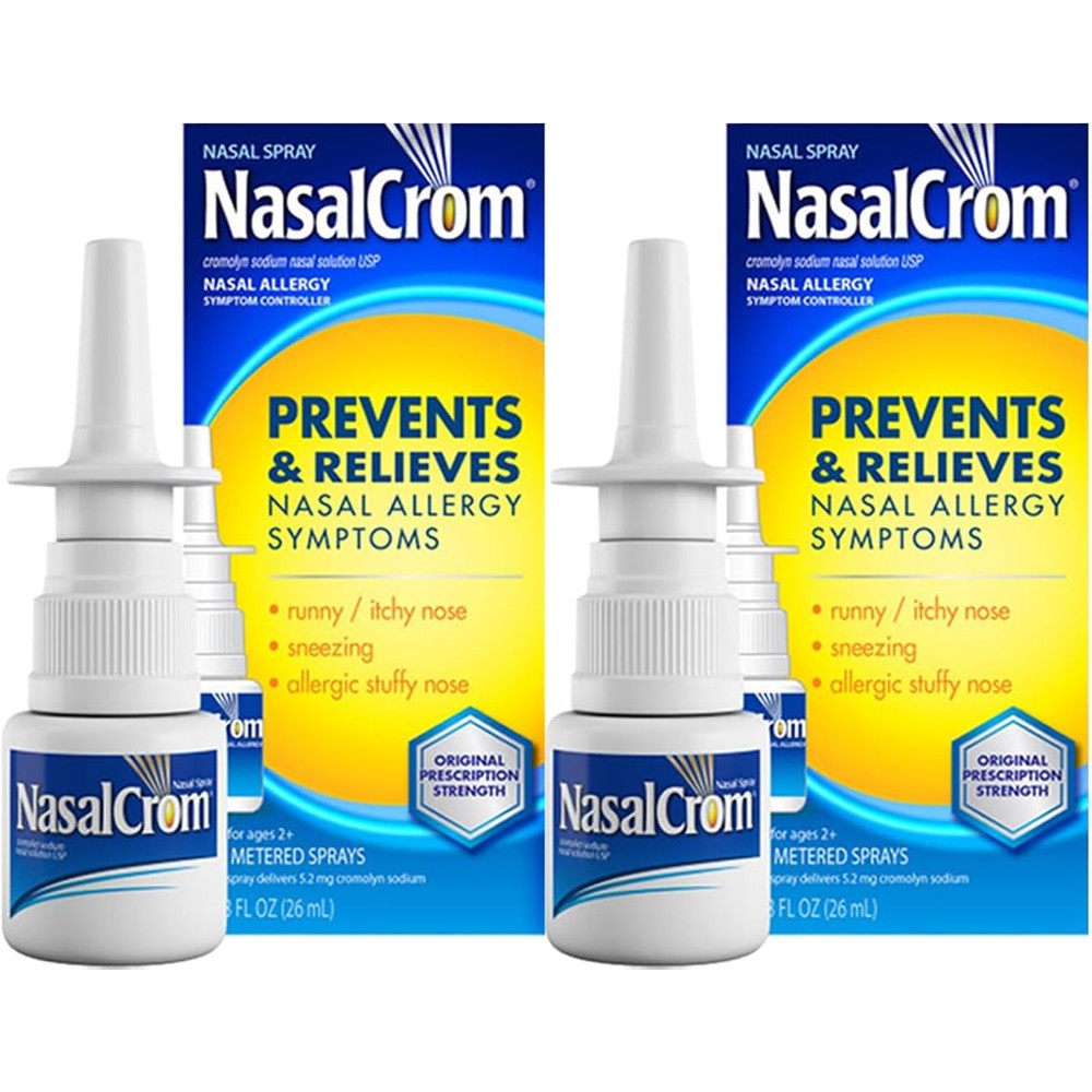NasalCrom Nasal Spray Allergy Symptom Controller packaging front view for allergic rhinitis relief