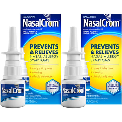 NasalCrom Nasal Spray Allergy Symptom Controller packaging front view for allergic rhinitis relief
